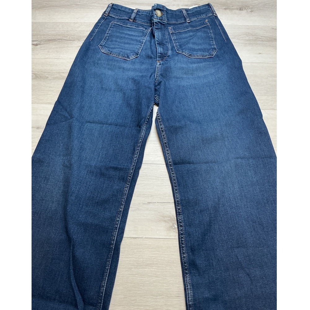 Anthropologie Maeve The Colette Full-Length Wide-Leg Jeans Blue 31 New With Tags - Picture 5 of 9